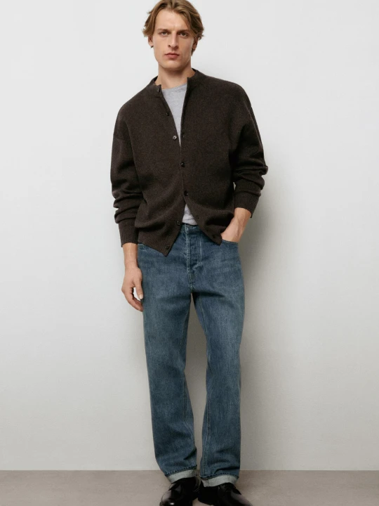 Zdjęcie produktu Jeansy Z Wykończeniem Selvedge Stone Wash - Średni Niebieski - Massimo Dutti - Male