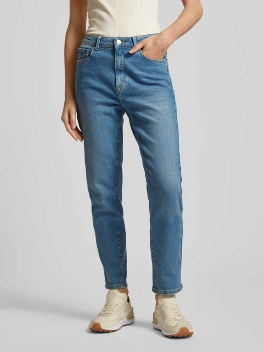 Zdjęcie produktu Jeansy o kroju straight fit z wpuszczanymi kieszeniami model ‘EMILY’ Only Jeansowy niebieski