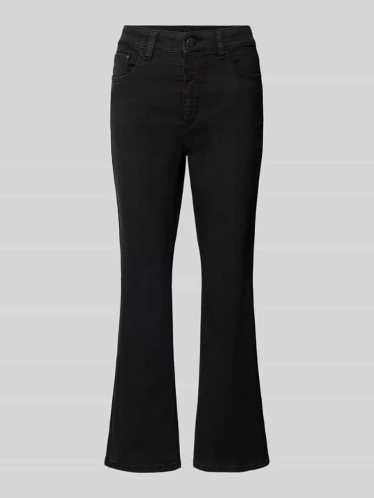 Zdjęcie produktu Jeansy z wysokim stanem, krój wide fit, w odcieniu dark wash, model 'Dream Kick' MAC Czarny