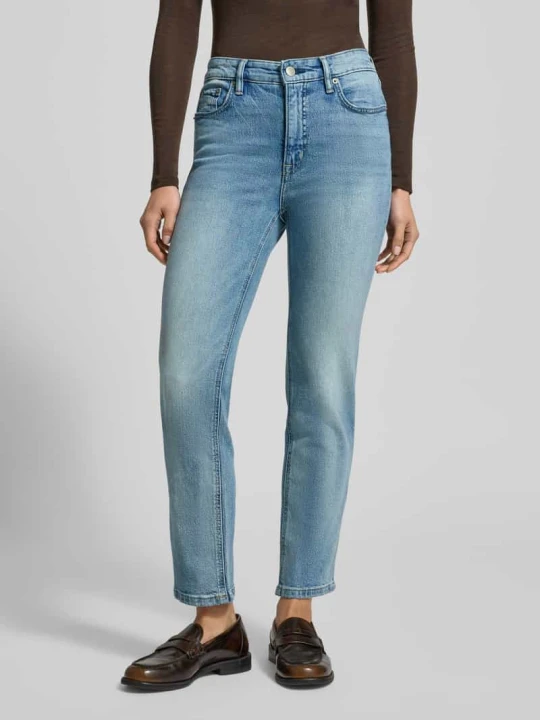 Zdjęcie produktu Jeansy z wysokim stanem o długości do kostek Lauren Ralph Lauren Jeansowy niebieski