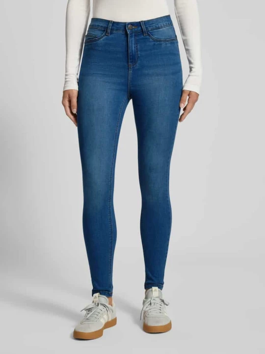 Zdjęcie produktu Jeansy z wysokim stanem o kroju skinny fit model ‘CALLIE’ Noisy May Granatowy