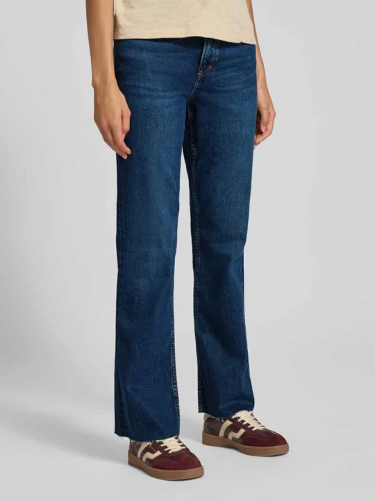 Zdjęcie produktu Jeansy z wysokim stanem z mieszanki bawełny model ‘KIRUNA’ Marc O'Polo Jeansowy niebieski