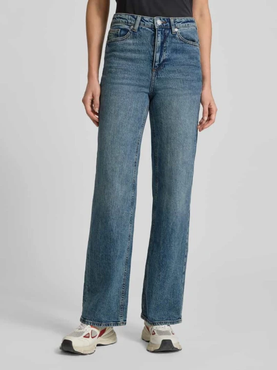 Zdjęcie produktu Jeansy z wysokim stanem z mieszanki bawełny model ‘TESSA’ Vero Moda Jeansowy niebieski