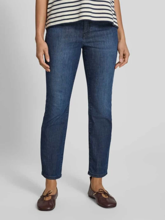 Zdjęcie produktu Jeansy ze skróconą nogawką o kroju slim fit z wpuszczanymi kieszeniami Christian Berg Granatowy melanż