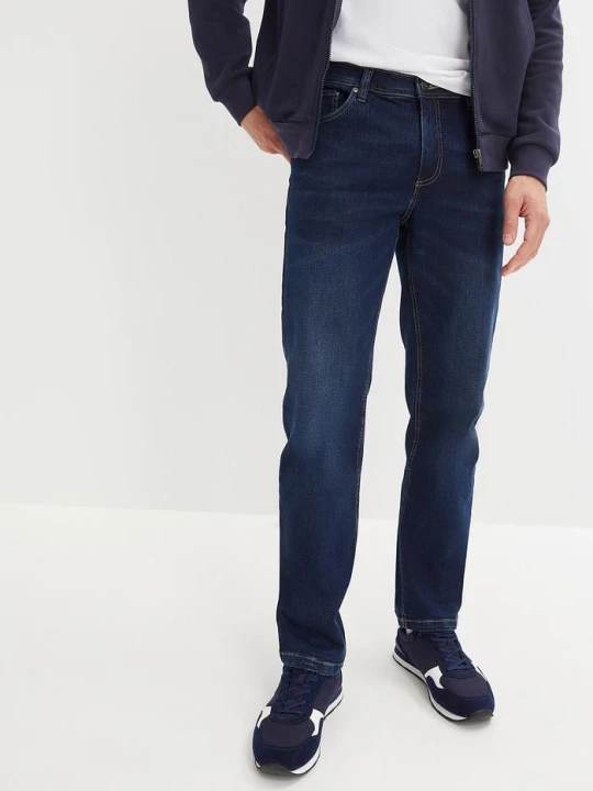 Zdjęcie produktu Jeansy ze stretchem, regular fit, straight BonPrix niebieski