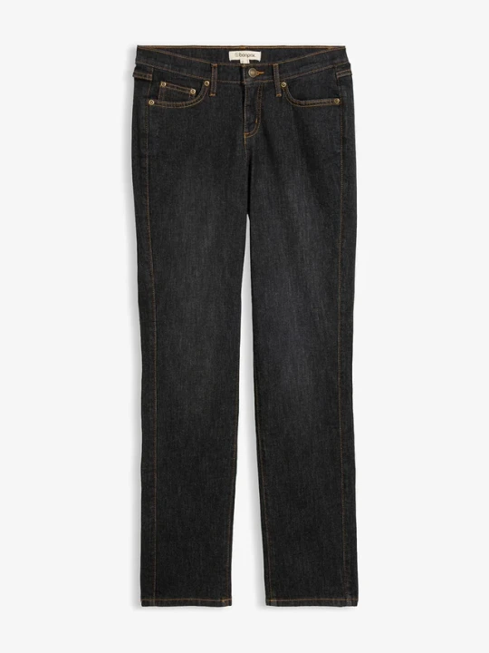 Zdjęcie produktu Jeansy ze stretchem, straight, mid waist BonPrix czarny