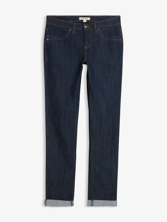 Zdjęcie produktu Jeansy ze stretchem straight, mid waist BonPrix niebieski