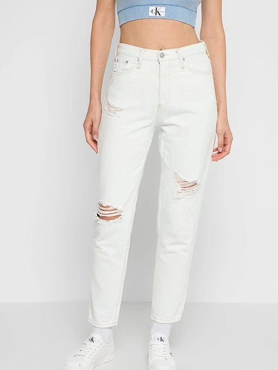 Zdjęcie produktu Jeansy Zwężane Calvin Klein Jeans mleczny