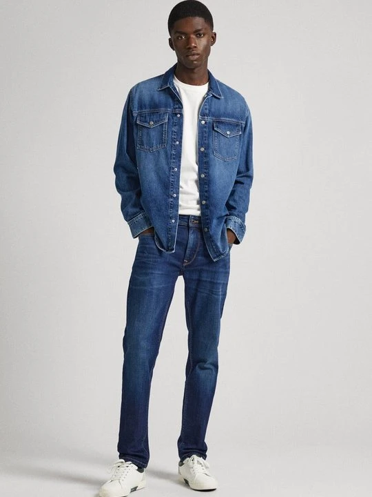 Zdjęcie produktu Jeansy Zwężane Pepe Jeans ciemnoniebieski