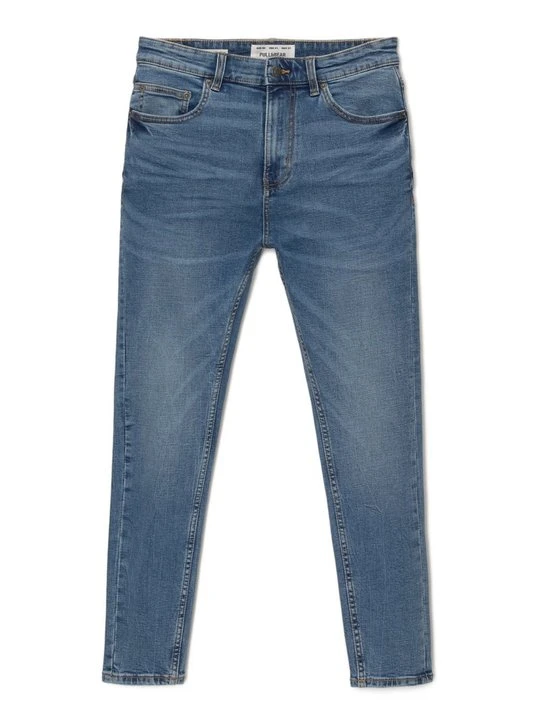 Zdjęcie produktu Jeansy Zwężane PULL&BEAR niebieski