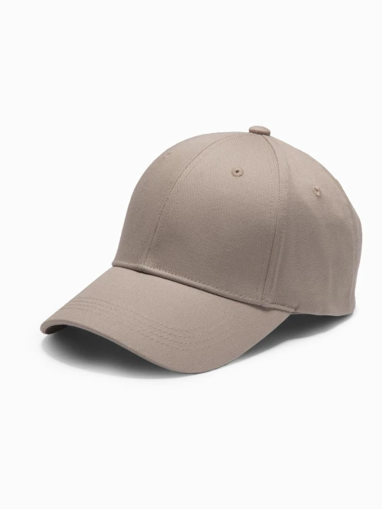 Zdjęcie produktu Jednokolorowa czapka męska z daszkiem bejsbolówka – popielata V7 Ombre Clothing popielaty