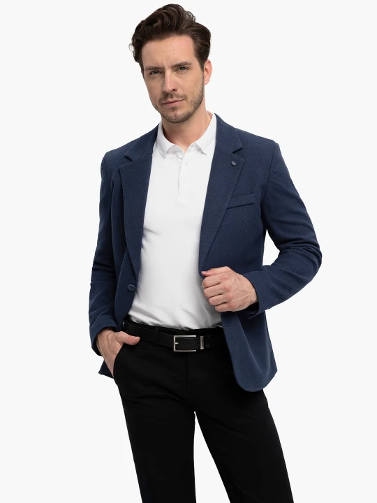 Zdjęcie produktu Jednorzędowa marynarka JB-ELON Volcano Denim