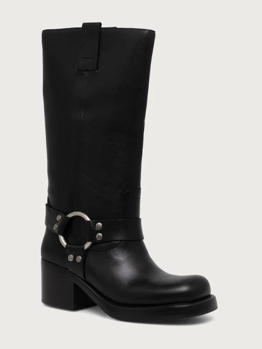 Zdjęcie produktu Jeffrey Campbell botki motocyklowe damskie skórzane REFLECTION czarny