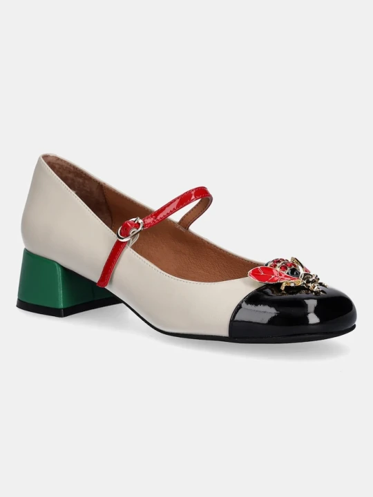 Zdjęcie produktu Jeffrey Campbell czółenka skórzane JITTERBUG beżowy