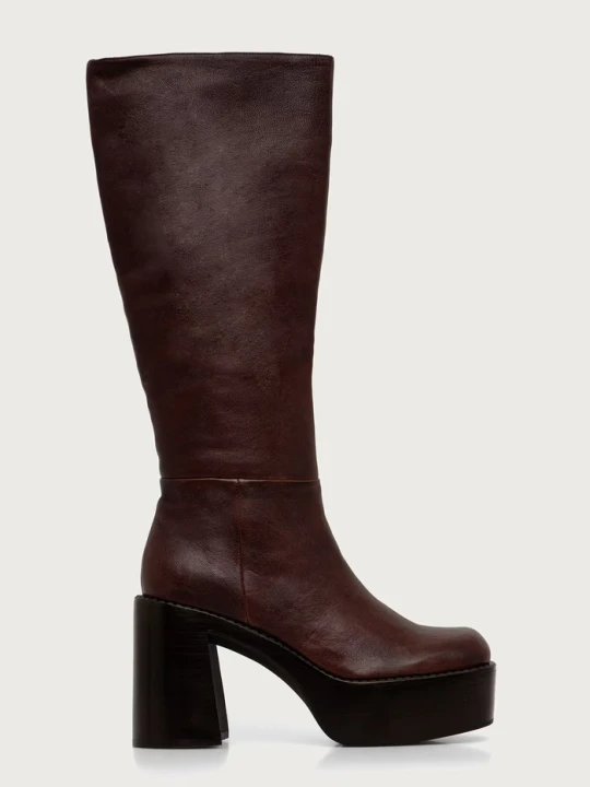 Zdjęcie produktu Jeffrey Campbell kozaki damskie skórzane THE-BAND brązowy