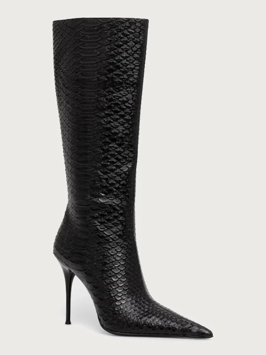 Zdjęcie produktu Jeffrey Campbell kozaki na szpilce damskie skórzane PROPOSAL czarny