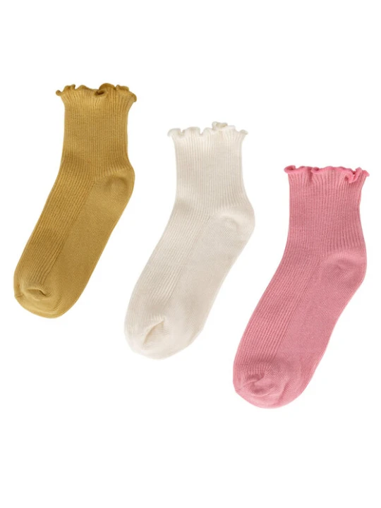 Zdjęcie produktu JENNY Skarpety krótkie 7KB-003-SS25 (3-pack) Żółty