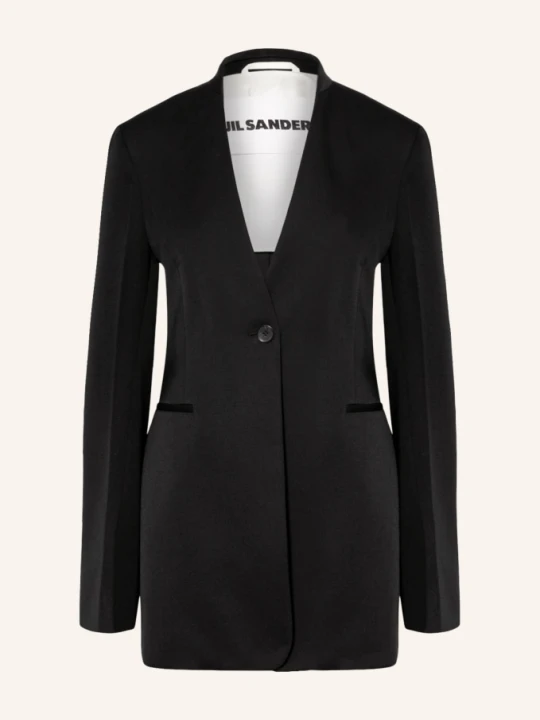 Zdjęcie produktu Jil Sander Długi Blezer schwarz CZARNY