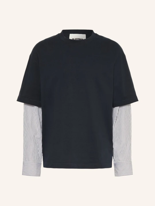 Zdjęcie produktu Jil Sander Koszulka Z Długim Rękawem Z Mieszanki Materiałów blau