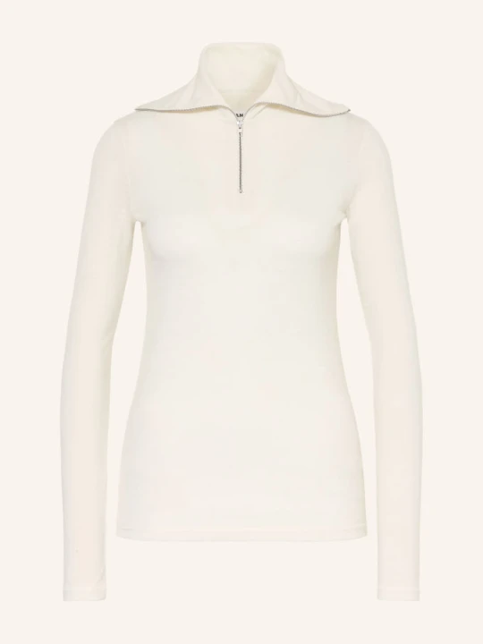 Zdjęcie produktu Jil Sander Sweter Typu Troyer Z Dzianiny Dżersejowej Z Kapturem weiss ECRU