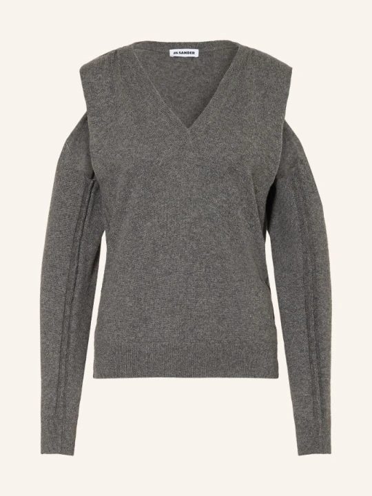 Zdjęcie produktu Jil Sander Sweter Z Kaszmiru grau SZARY