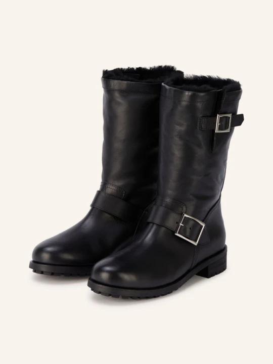 Zdjęcie produktu Jimmy Choo Botki Motocyklowe schwarz
