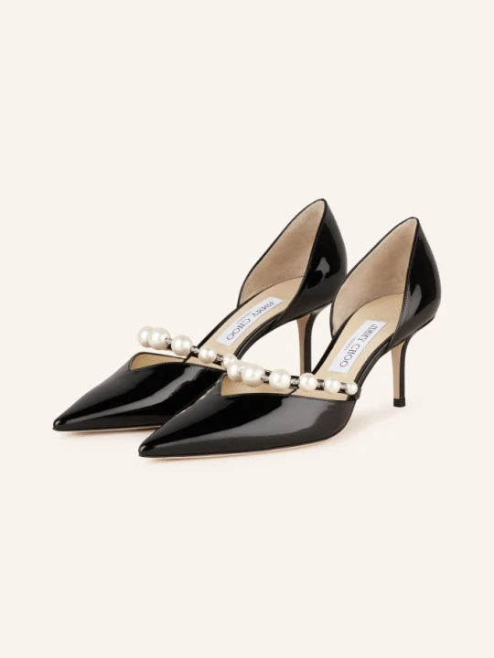 Zdjęcie produktu Jimmy Choo Czółenka Aurelie 65 Z Ozdobnymi Perełkami schwarz CZARNY