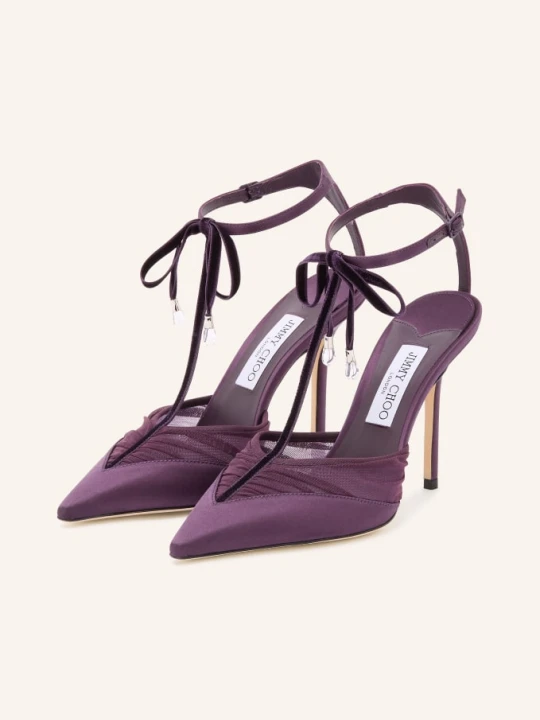 Zdjęcie produktu Jimmy Choo Czółenka Na Rzemieniu Afia 100 lila
