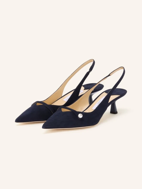 Zdjęcie produktu Jimmy Choo Czółenka Na Rzemieniu Amita 45 blau GRANATOWY
