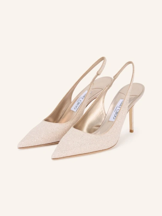 Zdjęcie produktu Jimmy Choo Czółenka Na Rzemieniu Love gold