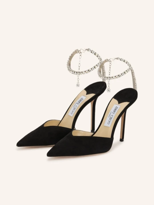 Zdjęcie produktu Jimmy Choo Czółenka Sadea Z Kamieniami Ozdobnymi schwarz CZARNY