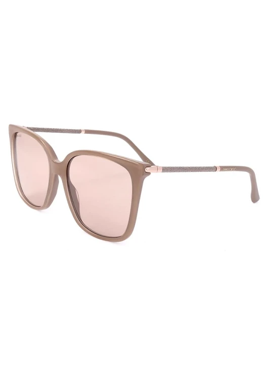 Zdjęcie produktu Jimmy Choo Damskie okulary przeciwsłoneczne w kolorze beżowo-jasnoróżowym rozmiar: 57
