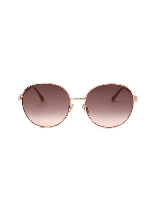 Zdjęcie produktu Jimmy Choo Damskie okulary przeciwsłoneczne w kolorze złoto-brązowym rozmiar: 60