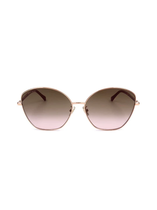 Zdjęcie produktu Jimmy Choo Damskie okulary przeciwsłoneczne w kolorze złoto-jasnobrązowym rozmiar: 63