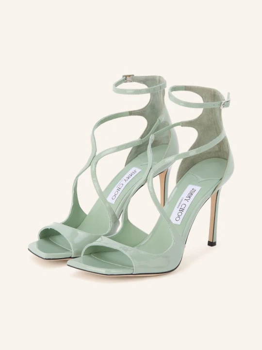 Zdjęcie produktu Jimmy Choo Lakierowane Sandały Na Obcasie Aiza 95 gruen JASNOZIELONY