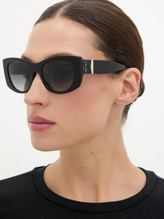 Zdjęcie produktu Jimmy Choo okulary przeciwsłoneczne kocie oczy damskie czarny