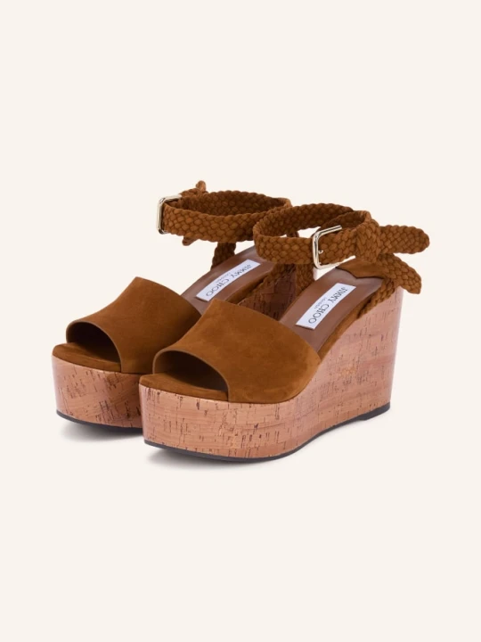 Zdjęcie produktu Jimmy Choo Platformy Na Koturnie Jori 100 braun KONIAKOWY