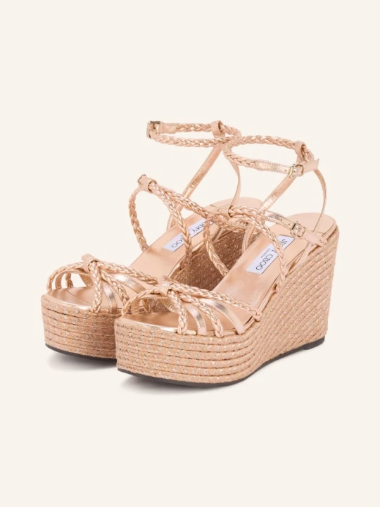 Zdjęcie produktu Jimmy Choo Platformy Na Koturnie Nyra 100 rosa
