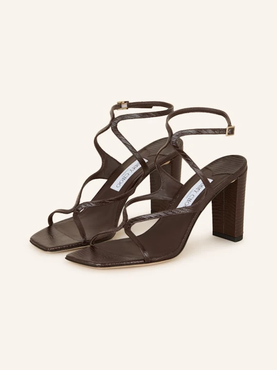 Zdjęcie produktu Jimmy Choo Sandały Na Obcasie Azie braun CIEMNOBRĄZOWY