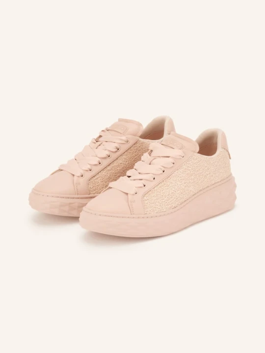 Zdjęcie produktu Jimmy Choo Sneakersy Diamond Light Maxi Z Brokatową Przędzą rosa BLADORÓŻOWY