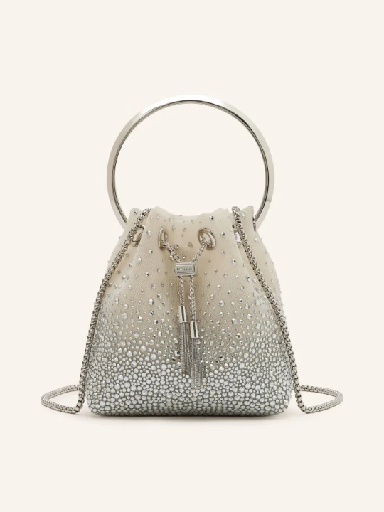 Zdjęcie produktu Jimmy Choo Torebka Bon Bon Z Ozdobnymi Kamykami silber SREBRNY