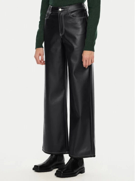 Zdjęcie produktu JJXX Spodnie z imitacji skóry Lila 12276595 Czarny Wide Leg