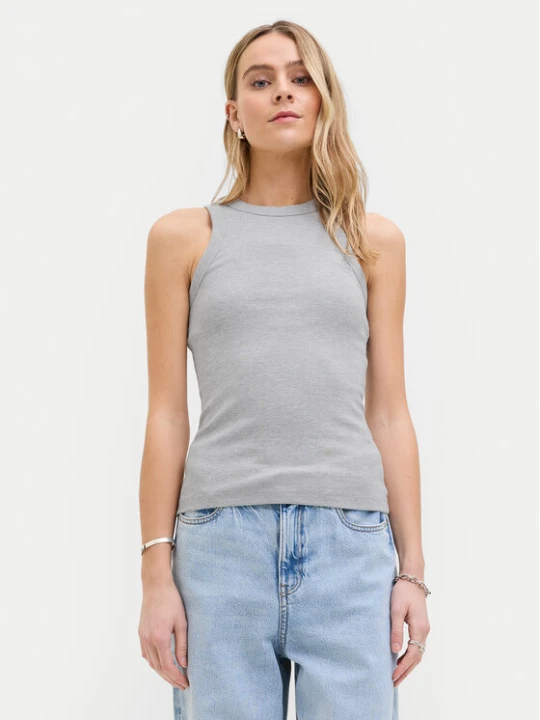 Zdjęcie produktu JJXX Top 12224661 Szary Rib Fit