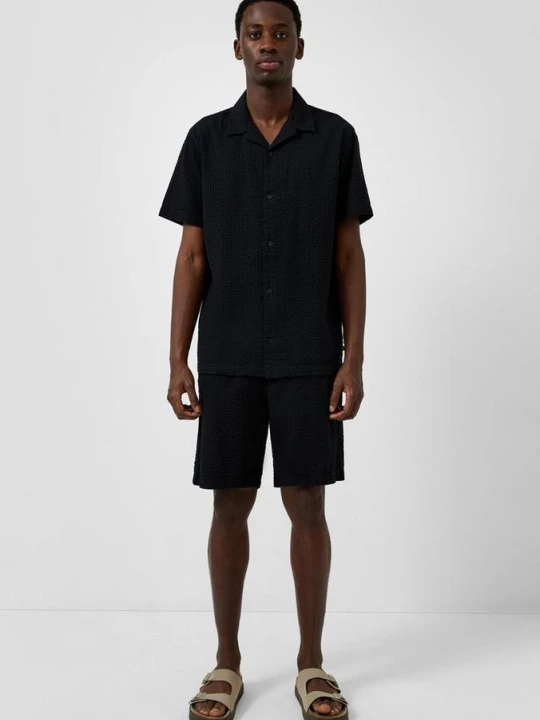 Zdjęcie produktu Jogger Short Seersucker QS czarny