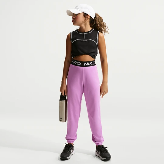 Zdjęcie produktu Joggery dla dużych dzieci (dziewcząt) Dri-FIT Nike Pro Fleece - Fiolet