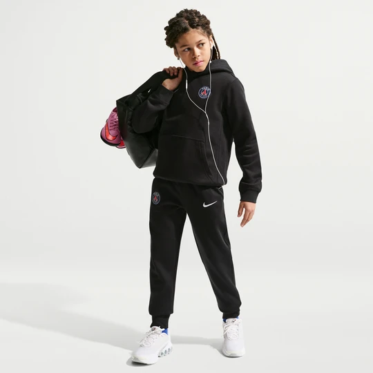 Zdjęcie produktu Joggery piłkarskie dla dużych dzieci (chłopców) Nike Paris Saint-Germain Club Fleece - Czerń