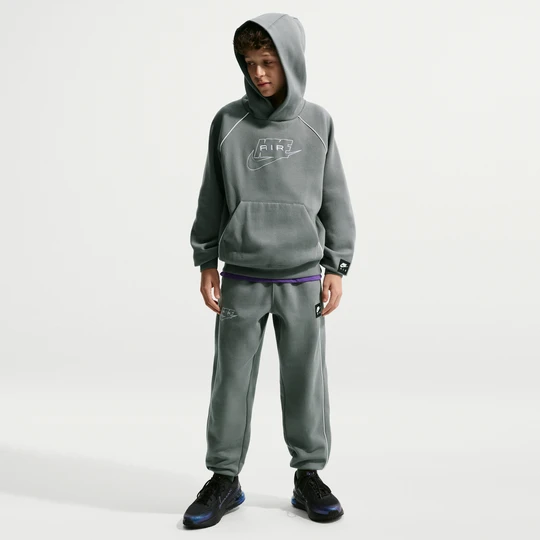 Zdjęcie produktu Joggery z dzianiny dla dużych dzieci Nike Air - Szary