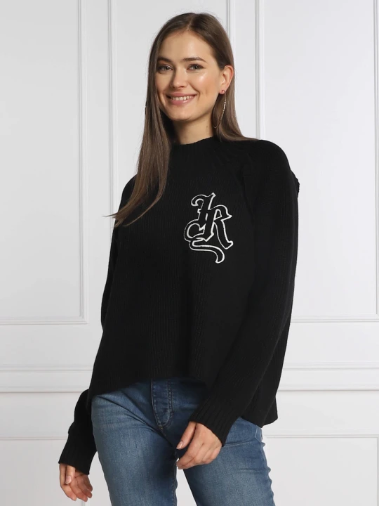 Zdjęcie produktu John Richmond Sweter MORON | Oversize fit | z dodatkiem wełny czarny