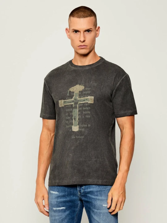 Zdjęcie produktu John Richmond T-shirt PHUELO | Regular Fit grafitowy