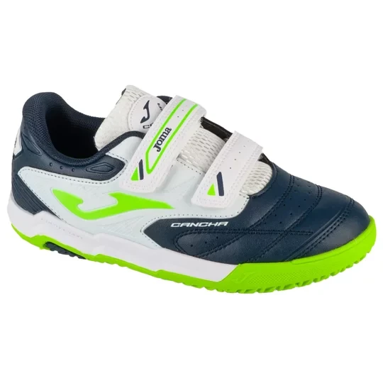 Zdjęcie produktu Joma Cancha Jr. 2503 IN CAJS2503INV, Dla chłopca, Niebieskie, buty halowe - halówki, skóra syntetyczna, rozmiar: 28